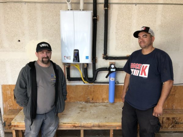 tws plumbers instlled a tankless water heater
