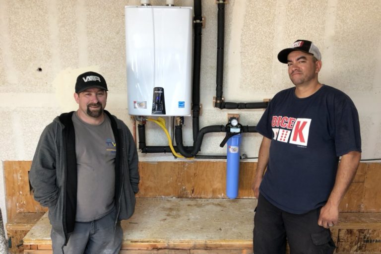 tws plumbers instlled a tankless water heater